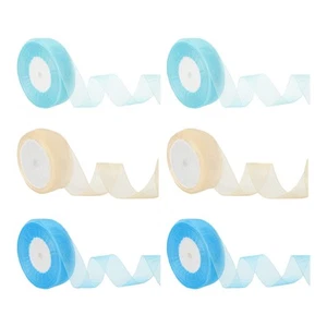 6Pcs 50Yard Sheer Organza Ribbon Decoration Gift Bow Crafts Multicolor - Picture 1 of 5