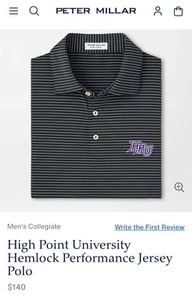 Camisa polo de golf Peter Millar Summer Comfort 2XL a rayas HPU Hemlock Performance - Imagen 1 de 7