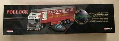 CORGI SIGHTS & SOUNDS 1:50 SCANIA TOPLINE CURTAINSIDE TRAILER – POLLOCK CC12931 - Image 1 of 4