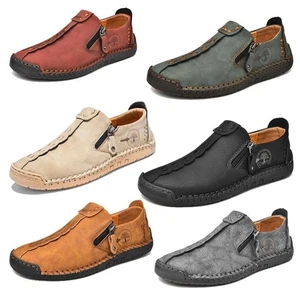HERREN LEDER SLIPPER WANDERSCHUHE FAHR MOKASSIN KOMFORT FREIZEIT SNEAKER GRÖßE - Bild 1 von 21