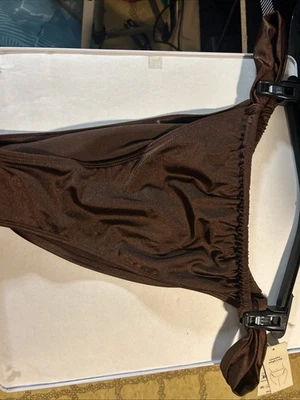 Parte inferior de natación de bikini de pierna alta descarada XL 16-18 marrón No Boundaries para mujer nueva con etiquetas Foto 1 de 2