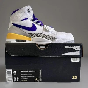 NIKE Air Jordan Legacy 312 Lakers Purple White Shoes - Mens Size 9 - AV3922 157 - Picture 1 of 10