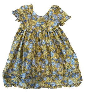 Joie Kids Kleinkind Mädchen senfgelb mit Blumen Kleid SCHÖN Größe 4T - Bild 1 von 6