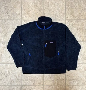 Patagonia Classic Retro-X Fleece Deep Pile Jacket Men’s Navy Blue Size XL - Picture 1 of 9