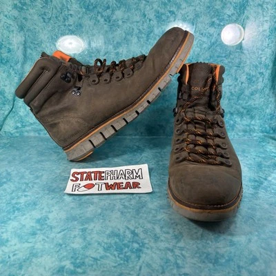 Botas de caminhada masculinas Cole Haan ZeroGrand marrom couro cano alto tamanho 9.5 - Imagem 1 de 4