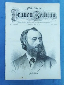 FRAUEN ZEITUNG 1881 - ENGRAVING : ERNST WICHERT AUTEUR JURISTE AUTHOR JURIST - Picture 1 of 1