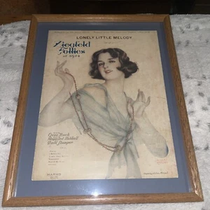 Alberto Albert Vargas drawing "ZIEGFELD FOLLIES of 1924 Sheet Music Framed - Picture 1 of 8