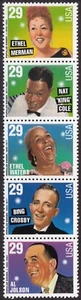 Scott #2853a (2849-53) Popular Singers (Bing Cosby) Strip of 5 Stamps - MNH - Picture 1 of 1