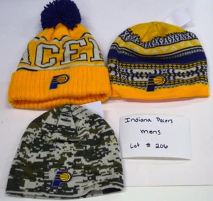 adidas Men's Indiana Pacers Beanie Cuffed Knit Hat Sample Lot Camo Winter Cap - Picture 1 of 1