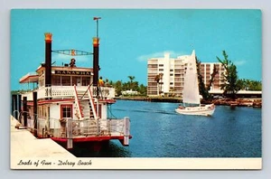 Postal Un montón de diversión Delray Beach Kanawha barco velero Florida - Imagen 1 de 2