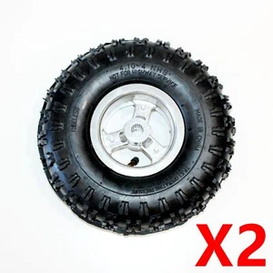 2X 4.10 - 4 4" Inch Rear Back 16T Spline Wheel Rim Tyre 49cc Mini Quad Bike ATV - Picture 1 of 6