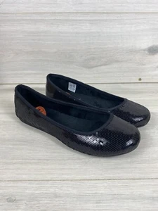 Scarpe basse donna nere per cani a razzo paillettes UK 5 EU 38 con scatola. - Foto 1 di 16