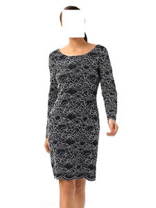 Alba Moda Cocktail Kleid marine-weiss aus eleganter Spitze Gr. 44 0823287198 (G) - Bild 1 von 7