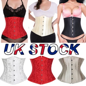 Jacquard Underbust Corset Tops Waist Training Burlesques Boned Bustier Cinchers - Picture 1 of 22