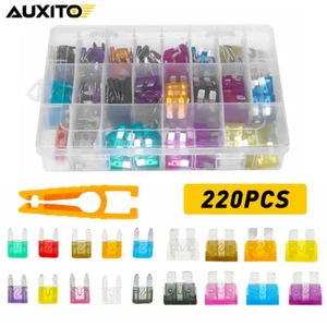 220pcs Car Fuses Assortment Assorted Blade Kits Set Truck Box Automotive With - Picture 1 of 9