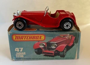 Matchbox Superfast No. 47 Jaguar SS100 Vintage Red Car for Ages 4-7 - Picture 1 of 1