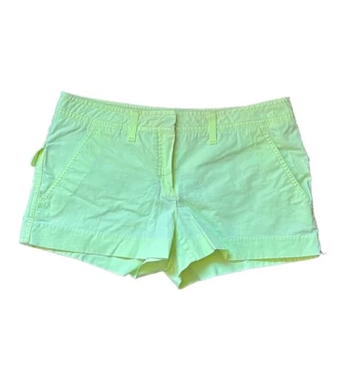 Theory 休闲短裤女式 8 码霓虹黄色 3 英寸翻盖口袋  — 第 1/4 张图片