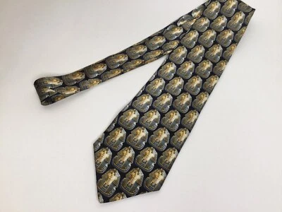 Máscara egipcia faraón rey Tutankamón corbata de seda para hombre - negra - hecha a mano Foto 1 de 4