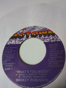Smokey Robinson  - What's Too Much - 45 Record 1987 Original - Bild 1 von 2