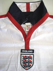 EUC- Vintage England Soccer Jersey No Brand National Team Football White Size XL - Picture 1 of 11
