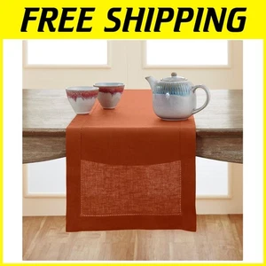 120" Leinen Tischläufer - reiner europäischer Flachs - Zimt Herbst - Bild 1 von 10
