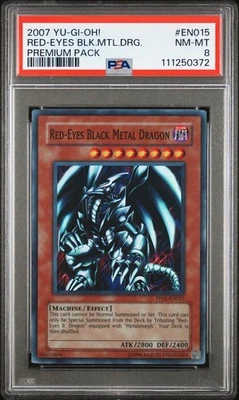 Yu-Gi-Oh! - Premium Red-Eyes Black Metal Dragon 2007 PP01-EN015 Unlimited PSA 8 - Image 1 of 2