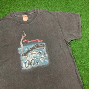 Vintage James Bond 007 Shirt Herren M blau 2002 Die Another Day Film Promo Y2K - Bild 1 von 12