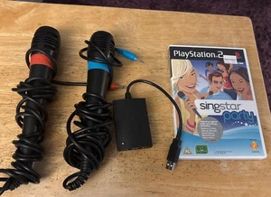 Micrófonos oficiales Singstar con cable Sony PlayStation 2 y 3 PS2 y PS3 + Juego - Imagen 1 de 5