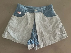 A28 The Cutest Girls Vintage Guess Denim Jean Skort Size 14 Stripes Eyelet - Picture 1 of 6
