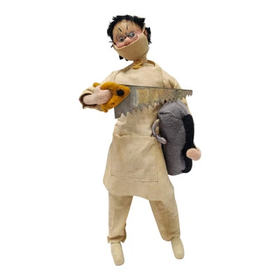 VTG 1950s  Klumpe Doctor Doll With Saw Made In Spain RARE  Good Condition - Image 1 of 4