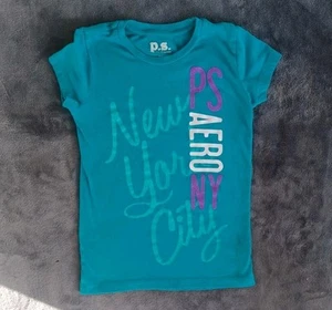 Girl's Aeropostale Teal Blue New York City T-shirt Youth S(8) - Picture 1 of 4
