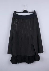 COP.COPINE Womens Vintage Viscose Wool Black Skirt Size 42 - Picture 1 of 10