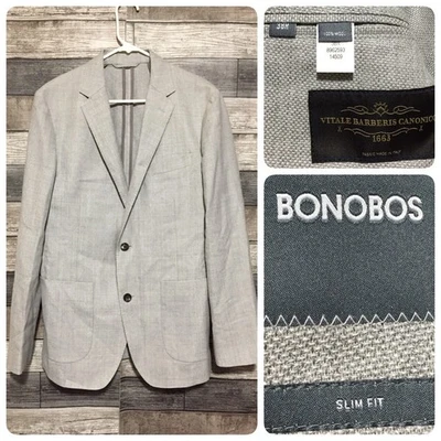 Blazer de lana Bonobos ajustado 38R gris Vitale Barberis Canonico sin estructura LEER Foto 1 de 4