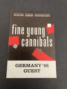 Fine Young Cannibals Tour Guest Pass Germany 1986 - Picture 1 of 1