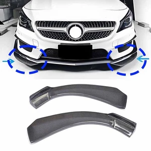 Real Carbon Fiber Front Bumper Side Lip Splitter for Benz CLA W117 2013-2016 - Picture 1 of 7