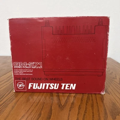 Amplificatore di potenza stereo vintage Fujitsu Ten UM-132 25/25 UM-132EX1 12V prodotto in Giappone - Immagine 1 di 4