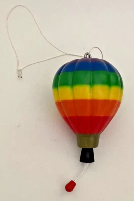 VTG Rainbow Painted Glass Balloon Hummingbird Feeder 16 oz. Capacity - NEW - Image 1 of 4