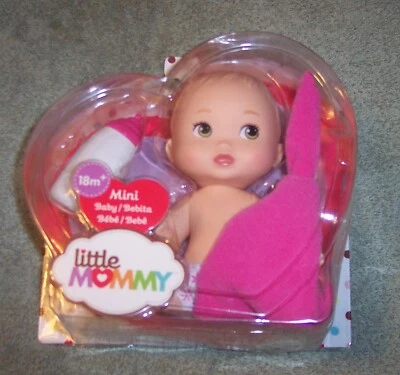 NEW Mattel Little Mommy Mini Baby Girl Doll 6" Blanket Bottle  NIB - Image 1 of 2