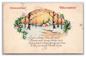 Weihnachtsgedanken Winterlandschaft und Gedicht DB Postkarte Z6 - Bild 1 von 2