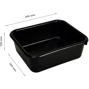 15x Heavy Duty 10L Black Plastic Basin Tub Containers Storage Crate Box Large AU - Picture 1 of 1