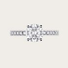 14K White Gold 0.95 Ct  Igi / Gia Certified Lab Created Diamond Engagement Ring
