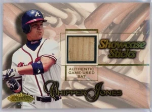 2001 Fleer Chipper Jones Game Used Bat Relic HOF Showcase Sticks Authentic - Picture 1 of 2