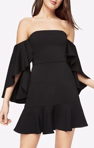 NUOVO ABITO BCBGMAXAZRIA NERO SIMONE SPALLE SCOPERTE OLM63L94/M948A TAGLIA 12 - Foto 1 di 7