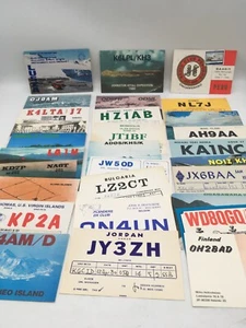 Vintage Lot 30 Amateurfunk QSL Karten/Postkarten gemischte Standorte - Bild 1 von 12