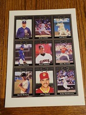 Mike Piazza 1992 Players Choice Silver Cartwrights uncut sheet Mike Mussina rare