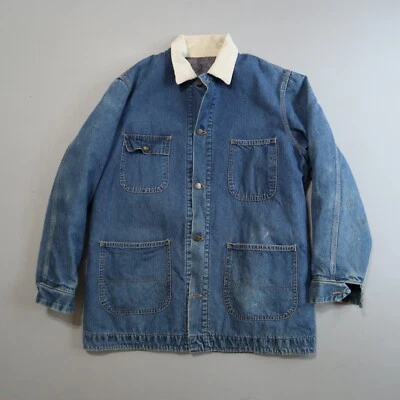 Abrigo Vaquero De Colección Tareas Sears Fieldmaster XL Pana Ropa de Trabajo Azul Chaqueta Jean EE. UU. Foto 1 de 4