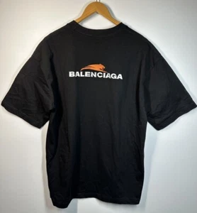 Neu mit Etikett Balenciaga 3B Icon Unifit gesticktes Logo Sport T-Shirt schwarz Größe L - Bild 1 von 14