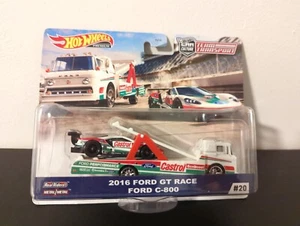 Hot Wheels Premium 1:64 Team Transport 2016 FORD GT RACE/FORD C-800 Car Culture - Picture 1 of 1