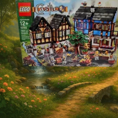 LEGO Castillo Medieval Market Village 10193 Caballeros Reinos Fantasía Sellado Foto 1 de 4