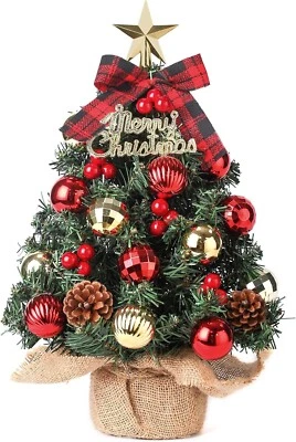 Weihnachtsbäume Künstlich 60cm Mini Tannenbaum mit LED und Weihnachtsdeko B1278 - Bild 1 von 4